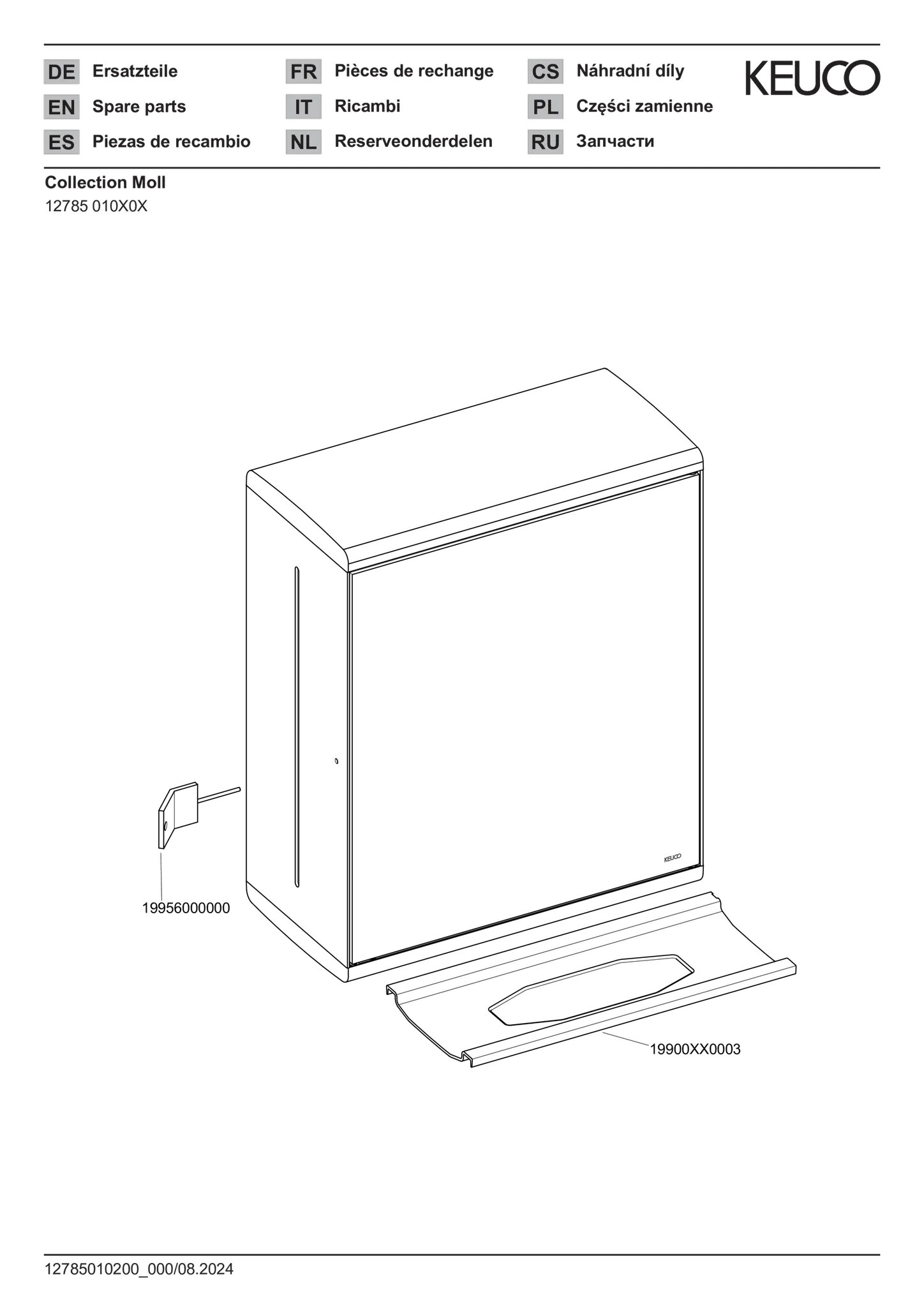 Collection Moll Papiertuchspender mit Spiegeltür Anschlag links silber-eloxiert/anthrazit Collection Moll Papiertuchspender mit Spiegeltür Anschlag links silber-eloxiert/anthrazit