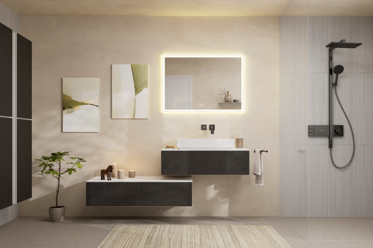 Hansgrohe Metropol Einhebel-Waschtischmischer Unterputz, Brushed Black Chrome, Ausladung 225 mm