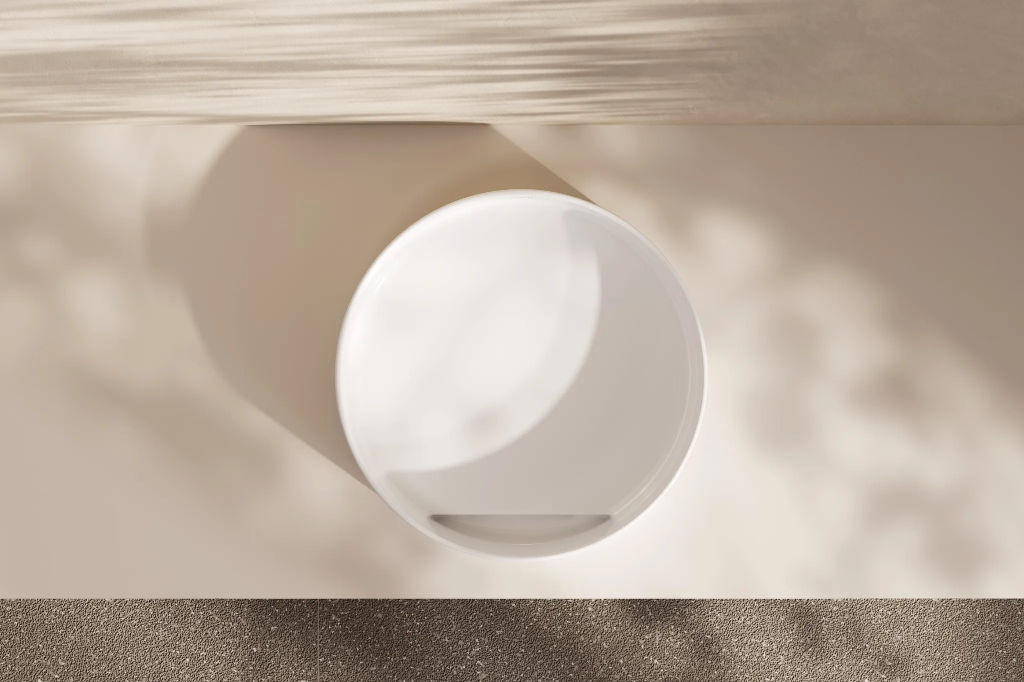 Xuniva Evo S Aufsatzwaschtisch 400/400 ohne Hahnloch und Überlauf, SmartClean, HygieneEffect, Weiß