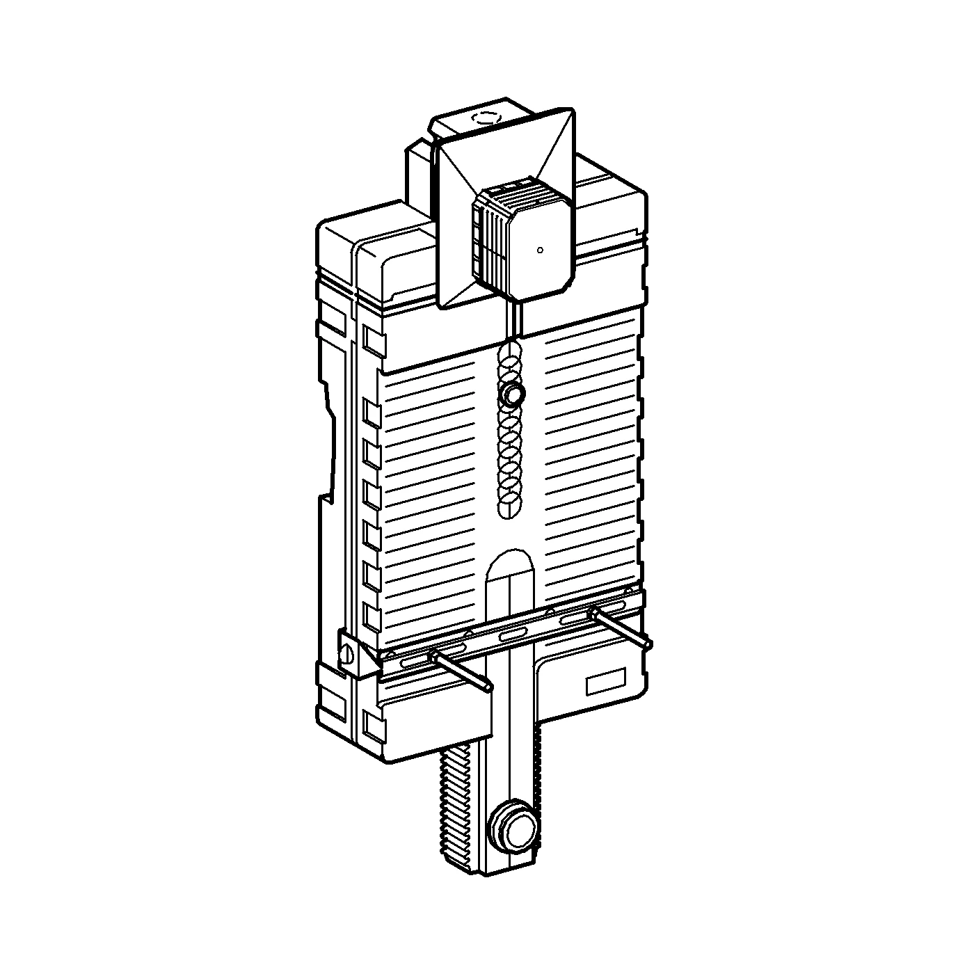 Urinal-Element Uniset 38785, schalldämmendes EPS-Modul zum Ummauern, mit Infrarot-Elektronik und Rapido U, für Fertigmontagesets mit Abmessungen 116 x 144 mm