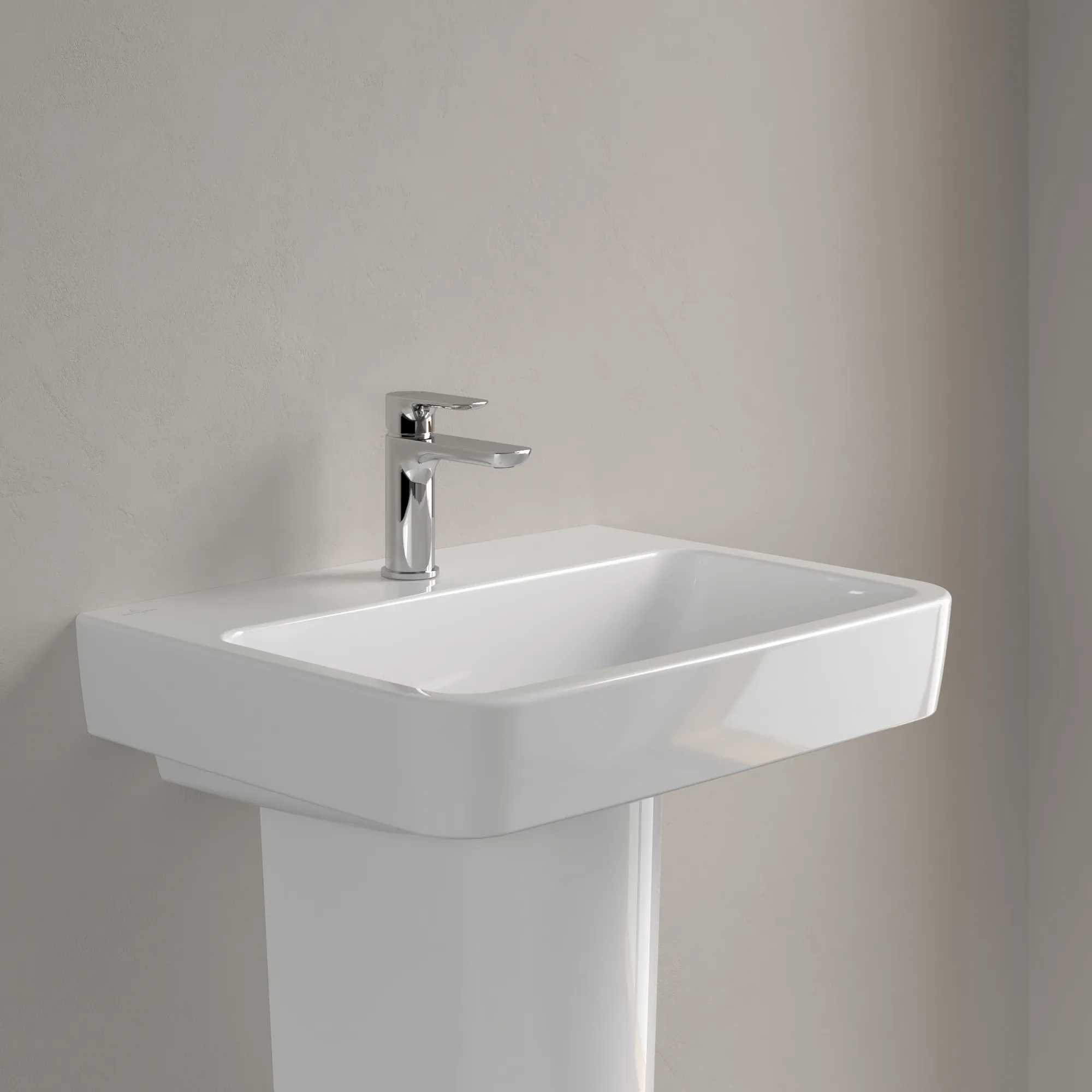 Villeroy & Boch O.novo Wandwaschbecken 600x460x175 mm, weiß Alpin AntiBac CeramicPlus, eckig, rechteckige Innenform, 3-Loch-Armatur, Sanitärkeramik, glänzend Villeroy & Boch O.novo Wandwaschbecken 600x460x175 mm, weiß Alpin AntiBac CeramicPlus, eckig, rechteckige Innenform, 3-Loch-Armatur, Sanitärkeramik, glänzend