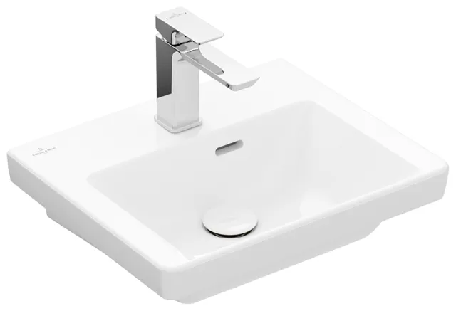 Villeroy & Boch Handwaschbecken „Subway 3.0“ 450 × 370 × 145 mm, ohne Hahnlochbohrung, Hahnlochposition mittig in Weiß Alpin Villeroy & Boch Handwaschbecken „Subway 3.0“ 450 × 370 × 145 mm, ohne Hahnlochbohrung, Hahnlochposition mittig in Weiß Alpin