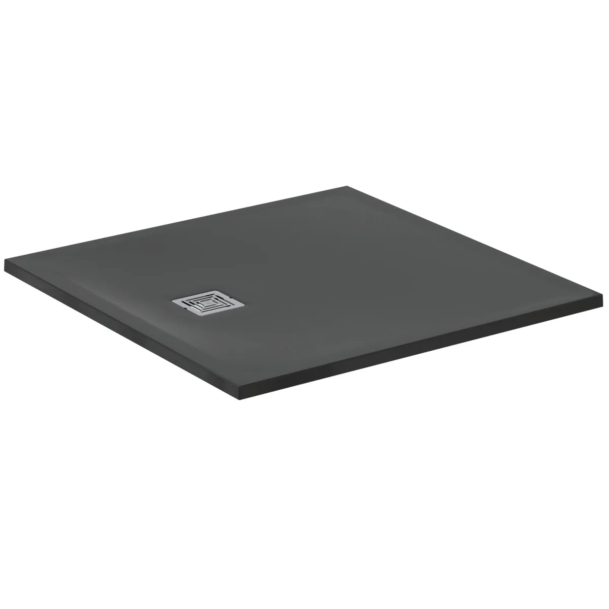 Ideal Standard Quadrat-Brausewanne Ultra Flat S + 1000x1000 mm Schiefer 30 mm Höhe Ablauf 25 cm Mitte/Seite Ideal Standard Quadrat-Brausewanne Ultra Flat S + 1000x1000 mm Schiefer 30 mm Höhe Ablauf 25 cm Mitte/Seite