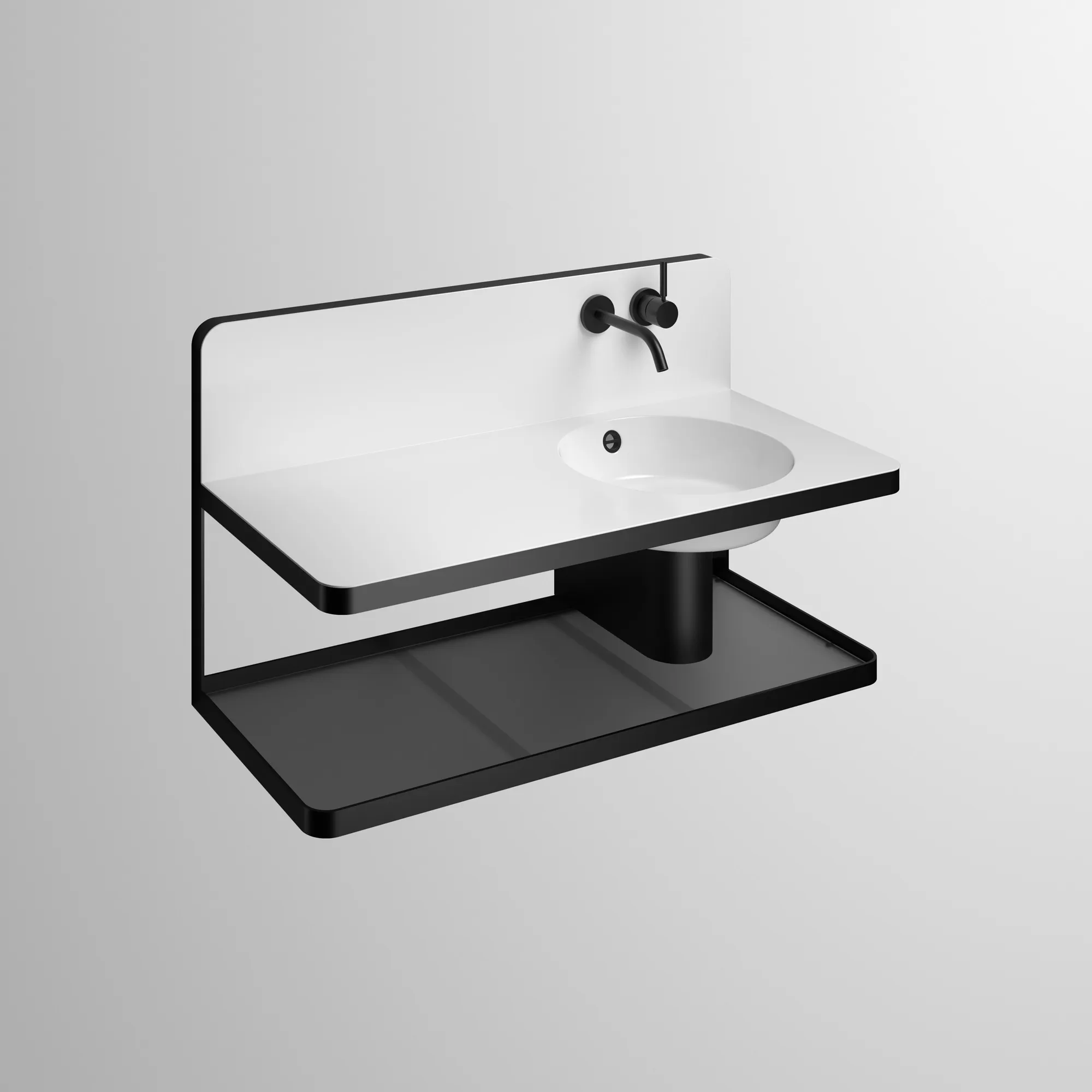 Alape Waschplatz „S19-Serie“ 1000 × 590 mm, rechts