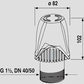 Rohrbe- und entlüfter ventilair duplex G 1 1/2 DN 40/50