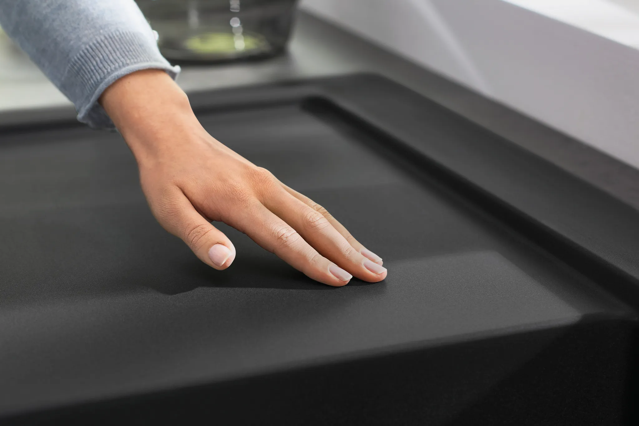 Einbauspüle 450 mit Abtropffläche S514-F450 graphitschwarz