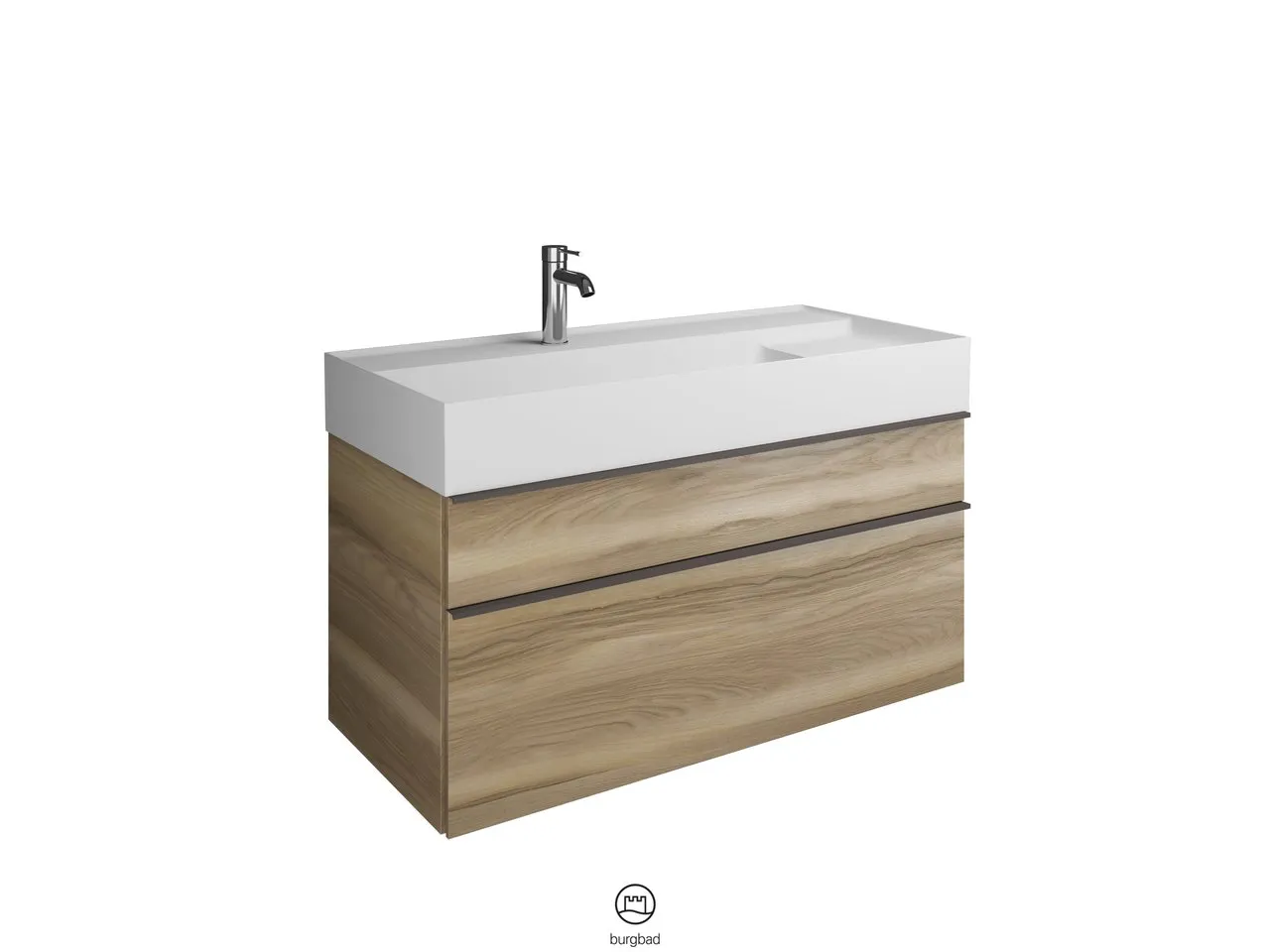 burgbad Yumo PG1 Mi-Waschtisch inkl. WTU, Mineralguss, 470x1015x610mm burgbad Yumo PG1 Mi-Waschtisch inkl. WTU, Mineralguss, 470x1015x610mm