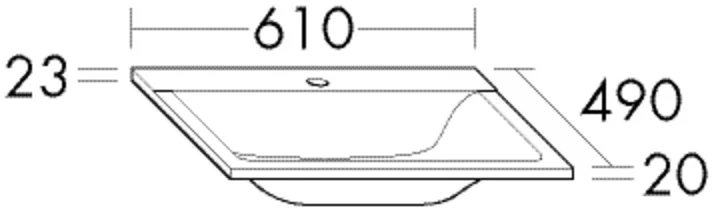 burgbad Mineralguss-Waschtisch Sys30 MWBM060 Alpinweiss