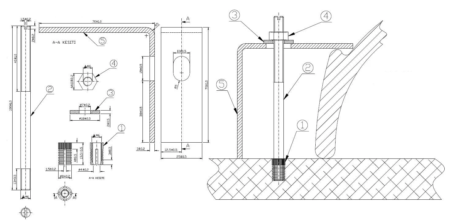 VitrA Zubehör Unterbauwaschtisch Befestigungsset VitrA Zubehör Unterbauwaschtisch Befestigungsset