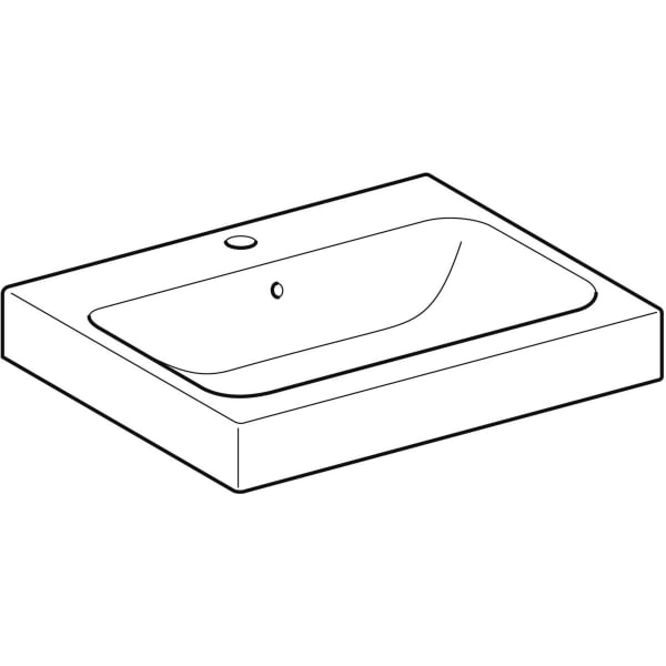 Aufsatzwaschtisch „iCon“, rechteckig 60 × 48,5 cm 