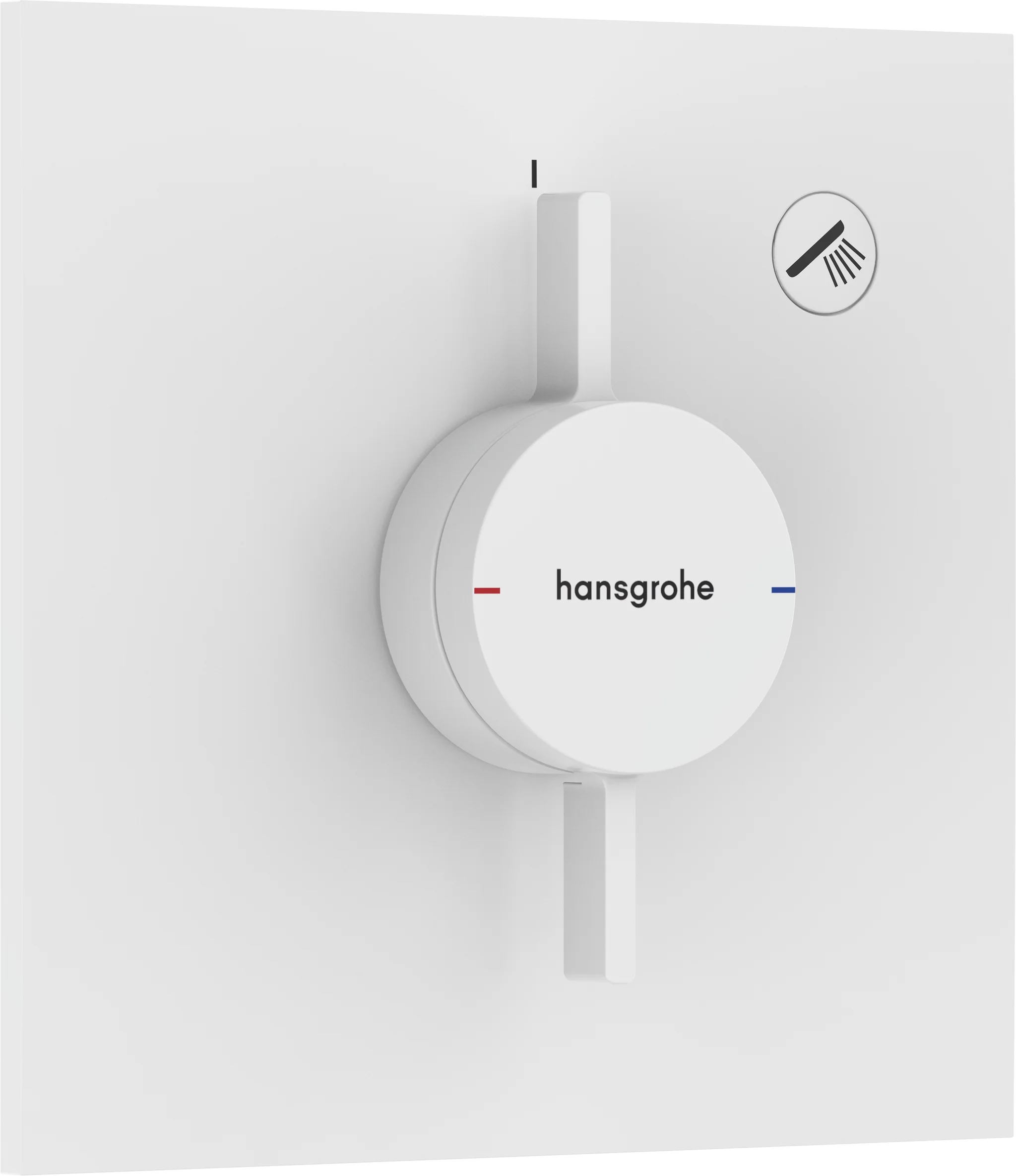 Hansgrohe DuoTurn E Mischer Unterputz, 1 Verbraucher, mattweiß, flache Rosette, Keramikmischsystem, max. Durchflussmenge 29,5 l/min bei 3 bar