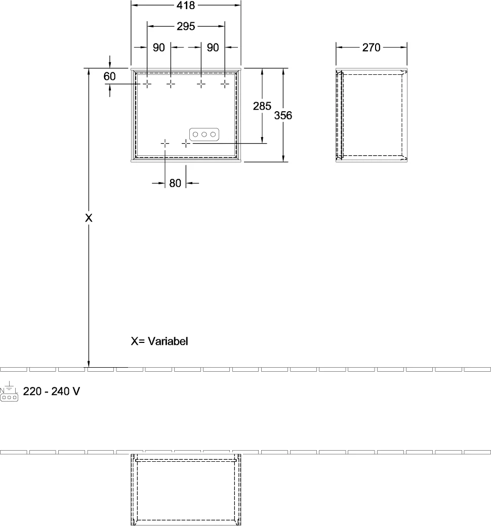 Villeroy & Boch Finion Regalmodul F58 418x356x270mm