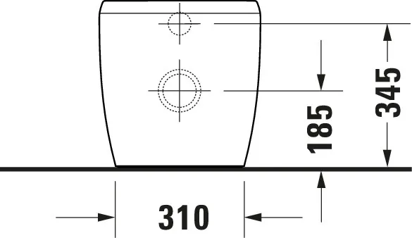 Stand-Tiefspül-WC „Qatego“ 39 × 40 × 60 cm in, mit Spülrand