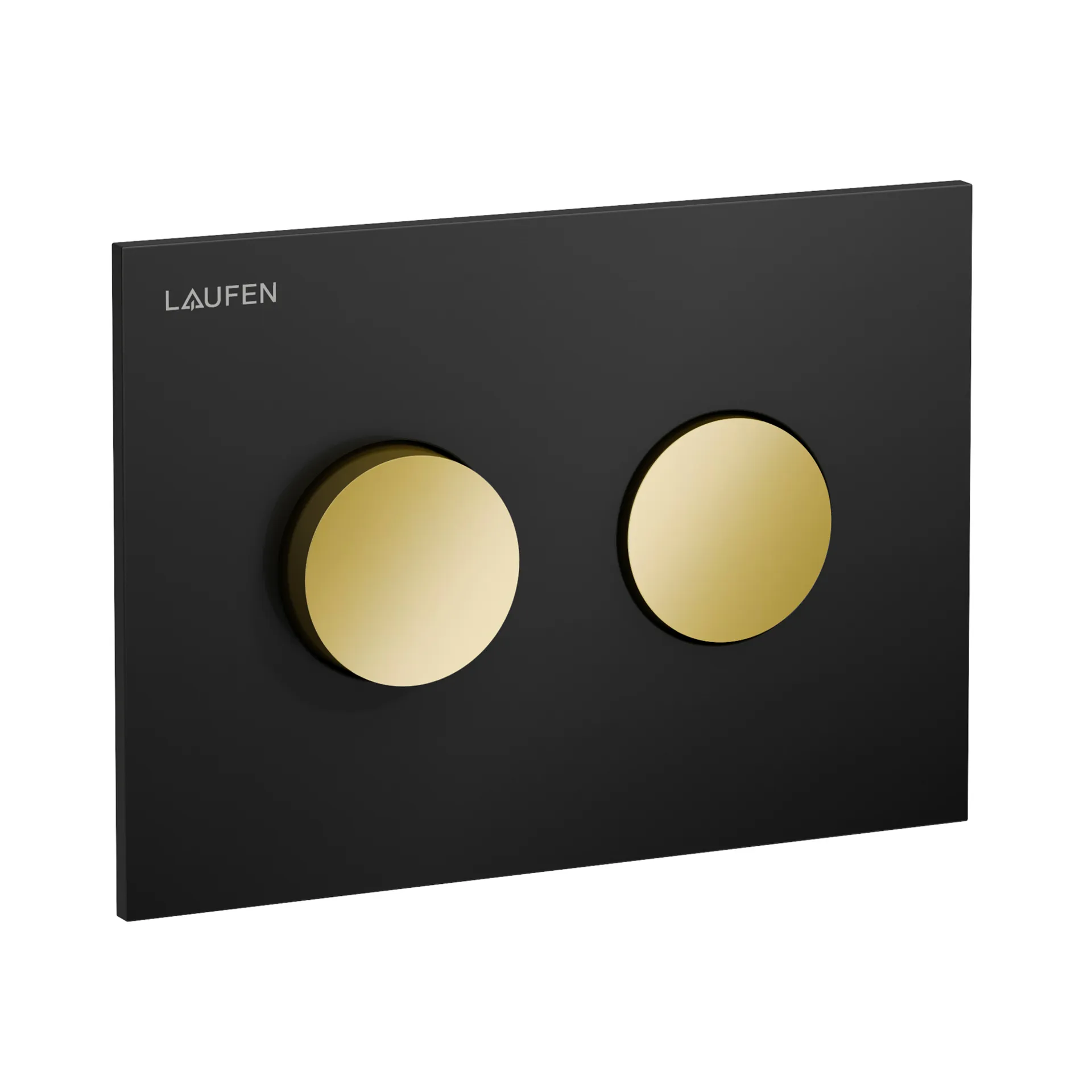 Laufen Betätigungsplatte GROOVE INEO Dual-Flush, schwarz matt / Tasten Gold glänzend, 203x145x6 mm Laufen Betätigungsplatte GROOVE INEO Dual-Flush, schwarz matt / Tasten Gold glänzend, 203x145x6 mm