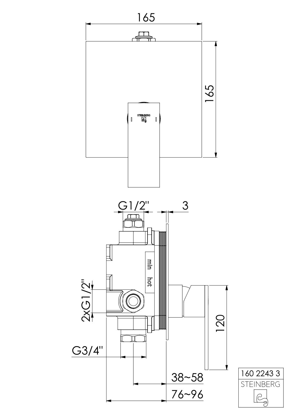 Serie 160 Fertigmontageset für Brause-Einhebelmischbatterie chrom Serie 160 Fertigmontageset für Brause-Einhebelmischbatterie chrom