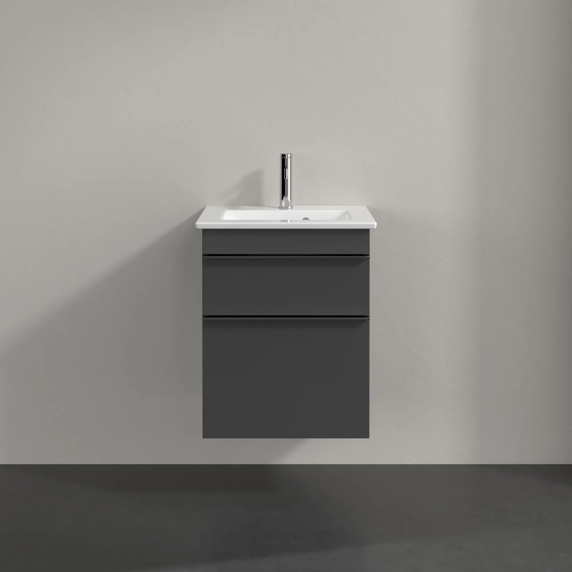 Villeroy & Boch Waschtischunterschrank „Venticello“ für Schrankwaschtisch 466 × 590 × 425 mm Glossy Grey, für Becken mittig