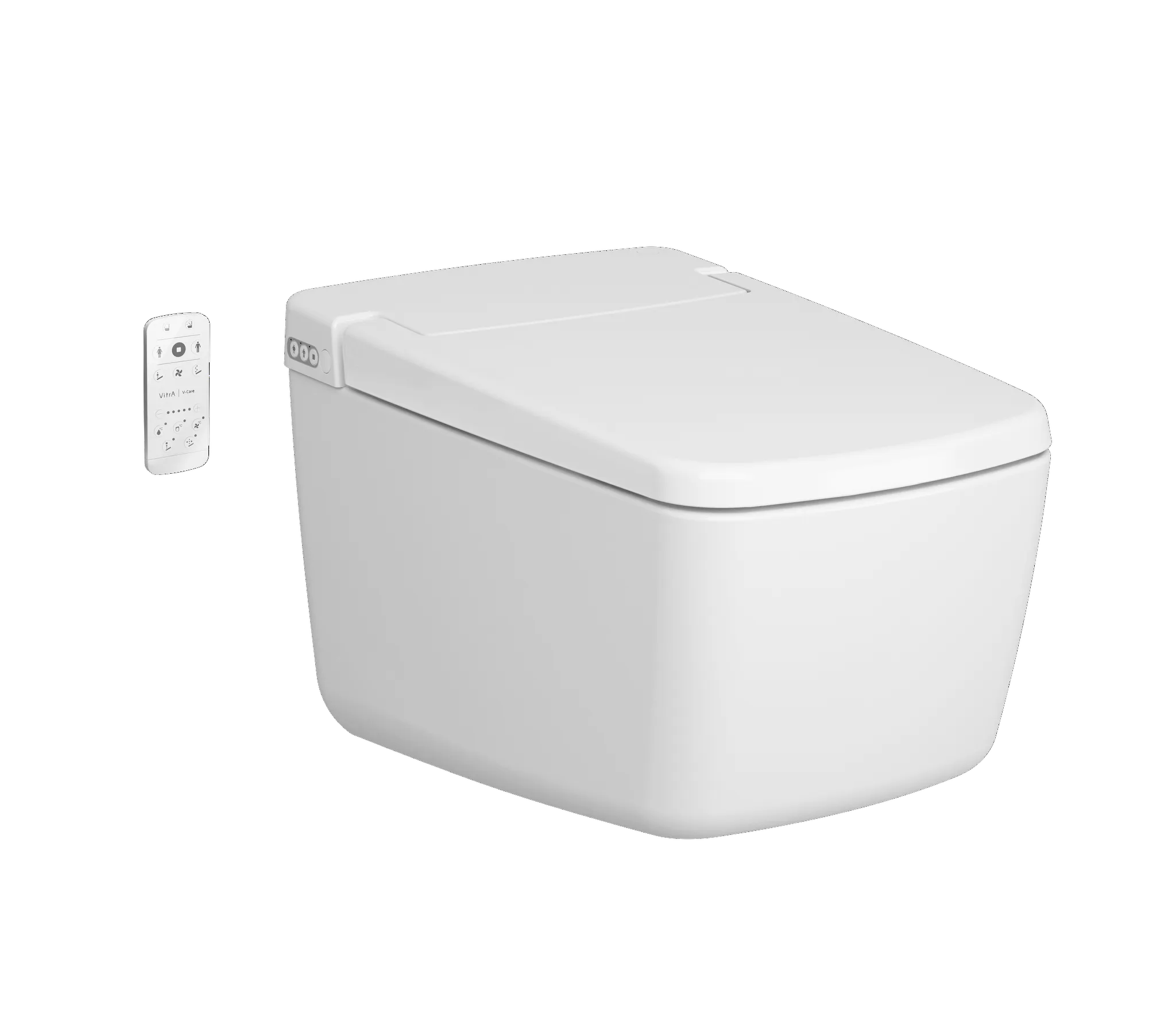 VitrA V-Care Prime Lite Dusch-Wand-WC 39 x 63 cm ohne Spülrand, Weiß Hochglanz