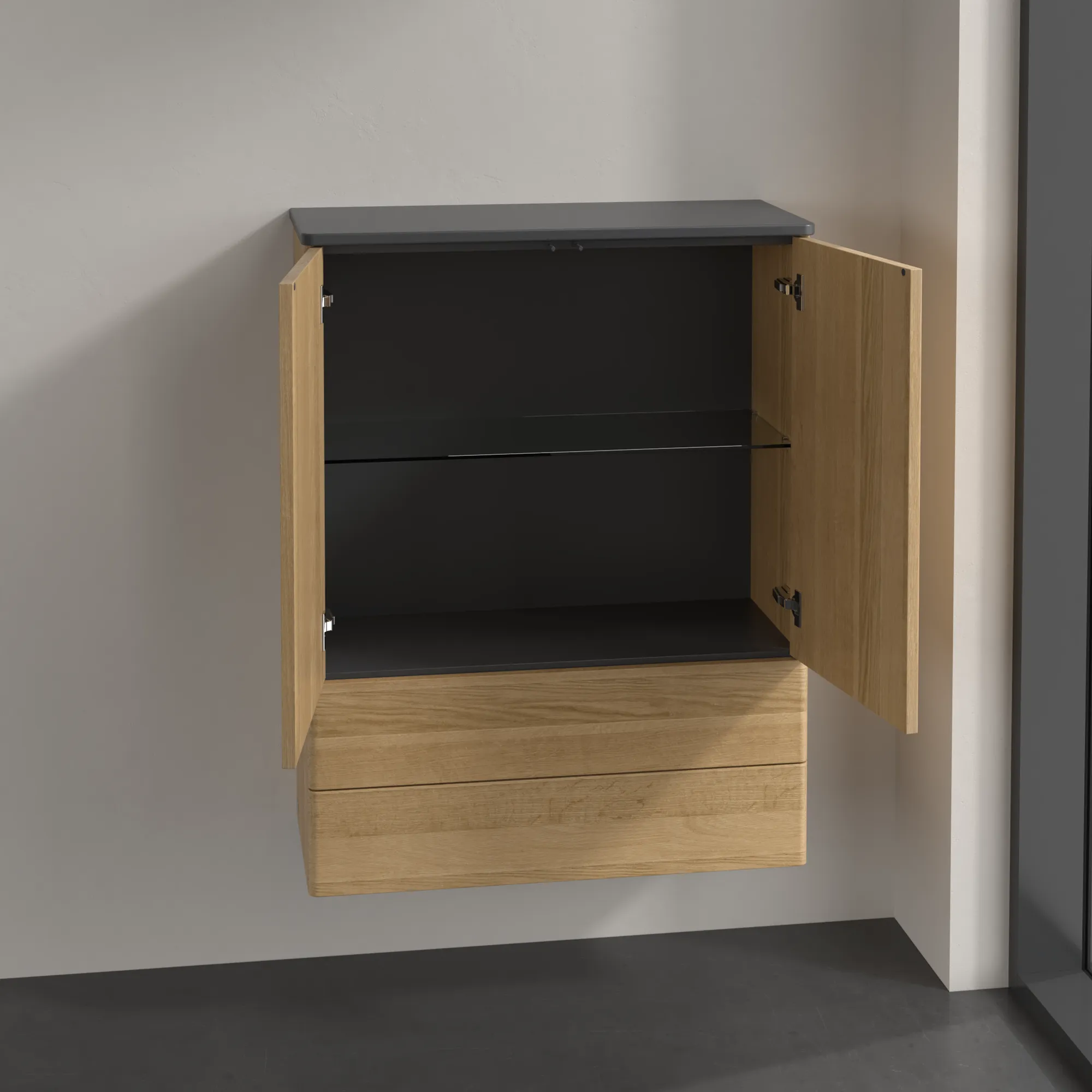 Villeroy & Boch Antao Highboard K47, 814x1039x356mm, 2 Türen, Honey Oak Villeroy & Boch Antao Highboard K47, 814x1039x356mm, 2 Türen, Honey Oak