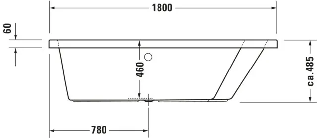 Duravit Badewanne „Paiova“ sonderform 180 × 140 cm, rechts