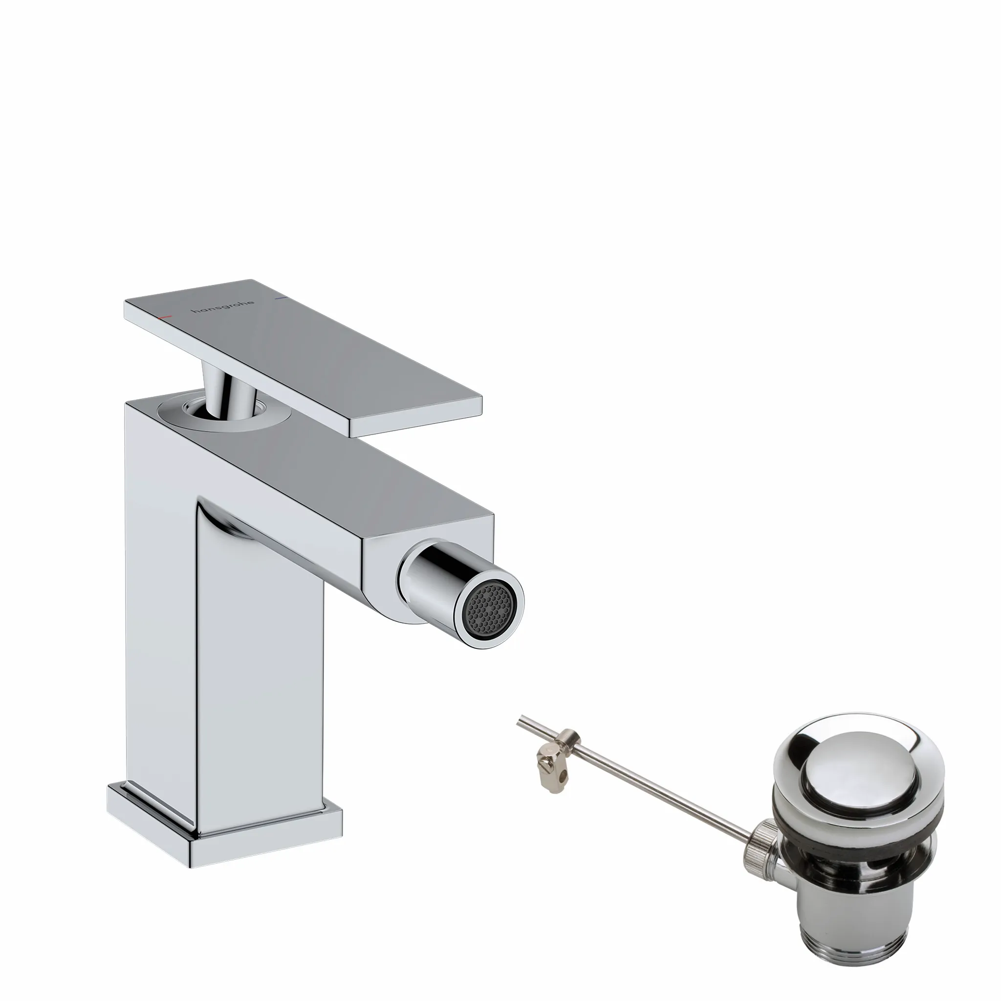 Hansgrohe Tecturis E Einhebel-Bidetmischer mit Zugstangen-Ablaufgarnitur, Chrom Hansgrohe Tecturis E Einhebel-Bidetmischer mit Zugstangen-Ablaufgarnitur, Chrom