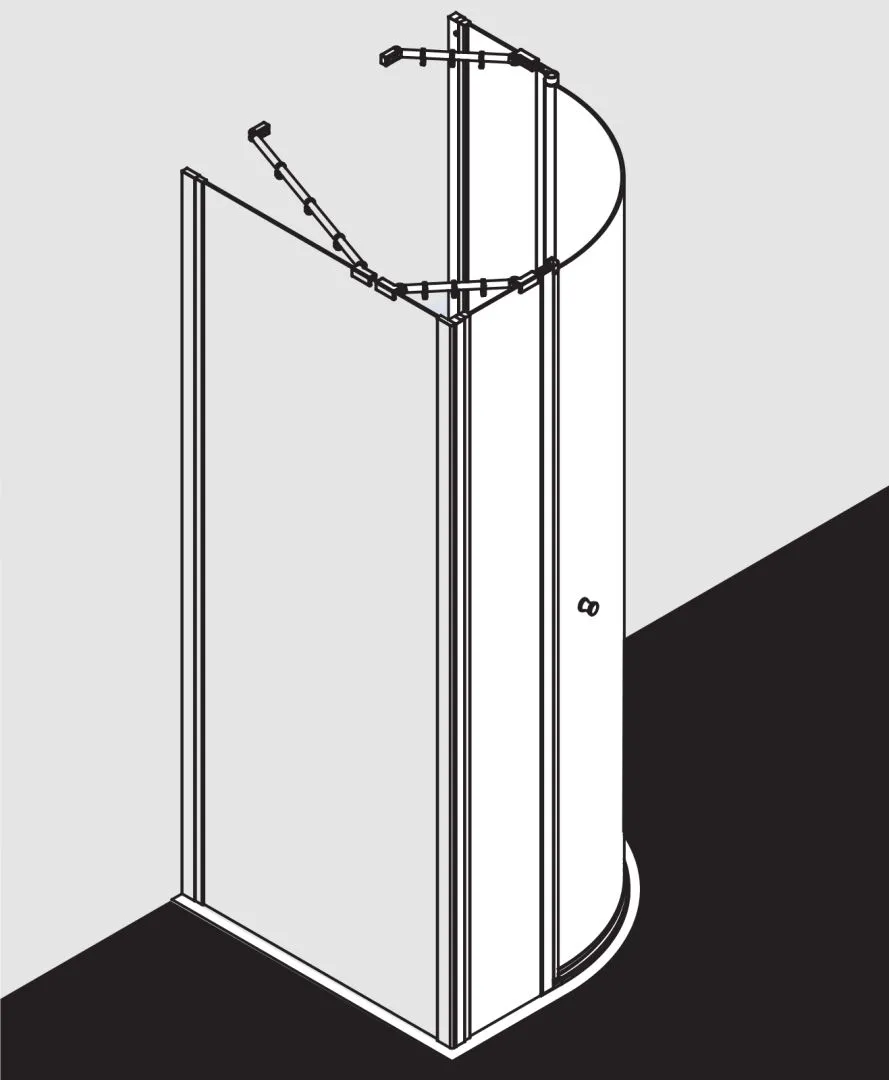 Kermi Duschdesign IBIZA 2000 Viertelkreis-Duschkabine (Schwingtür mit Festfeldern) weiß Kermi Duschdesign IBIZA 2000 Viertelkreis-Duschkabine (Schwingtür mit Festfeldern) weiß