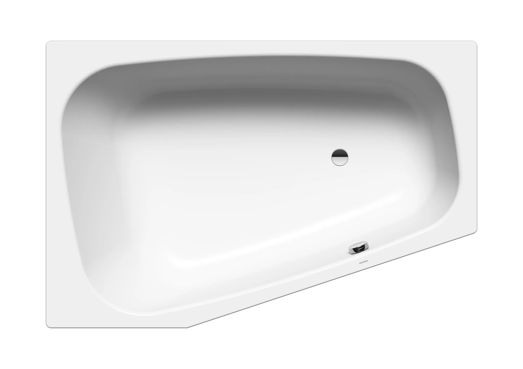 Kaldewei Badewanne „Plaza Duo“ trapez fünfeck 180 × 120 cm, ohne Grifflochbohrungen, rechts in alpinweiß