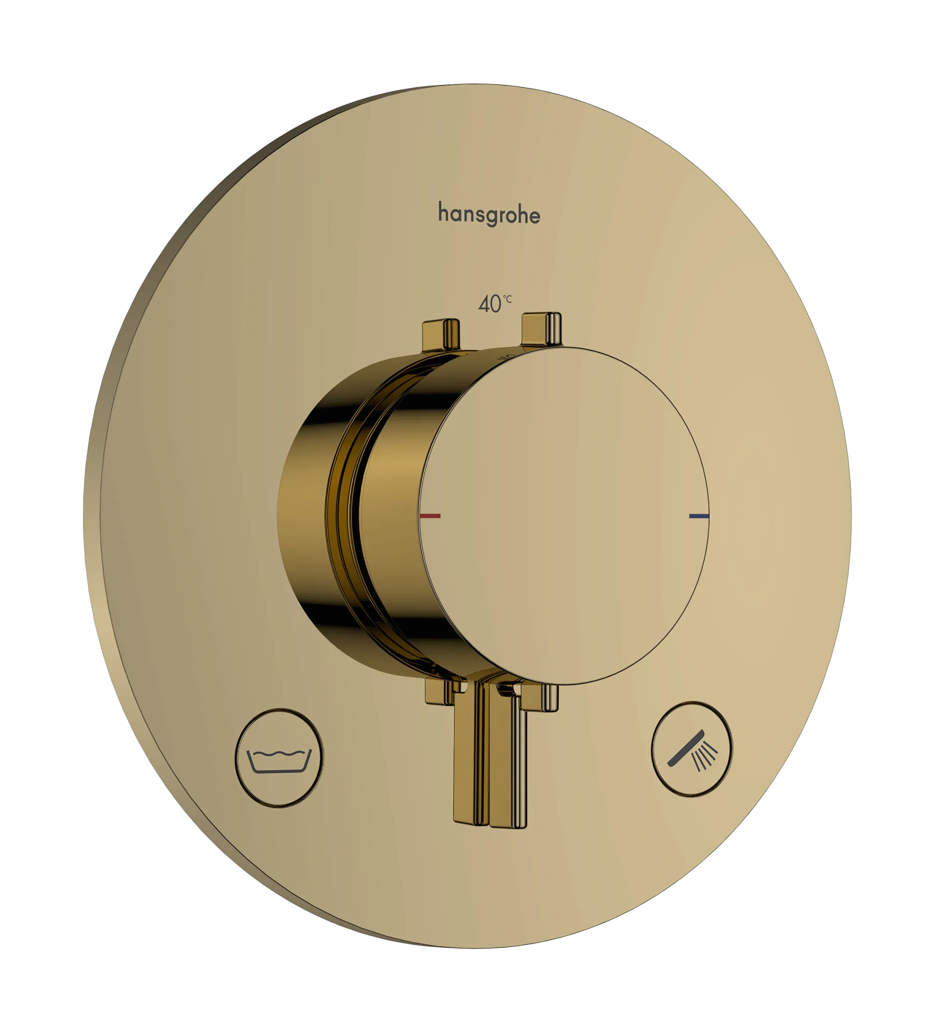 Hansgrohe Ecostat Comfort S Thermostat Unterputz für 2 Verbraucher Polished Gold Optic Hansgrohe Ecostat Comfort S Thermostat Unterputz für 2 Verbraucher Polished Gold Optic