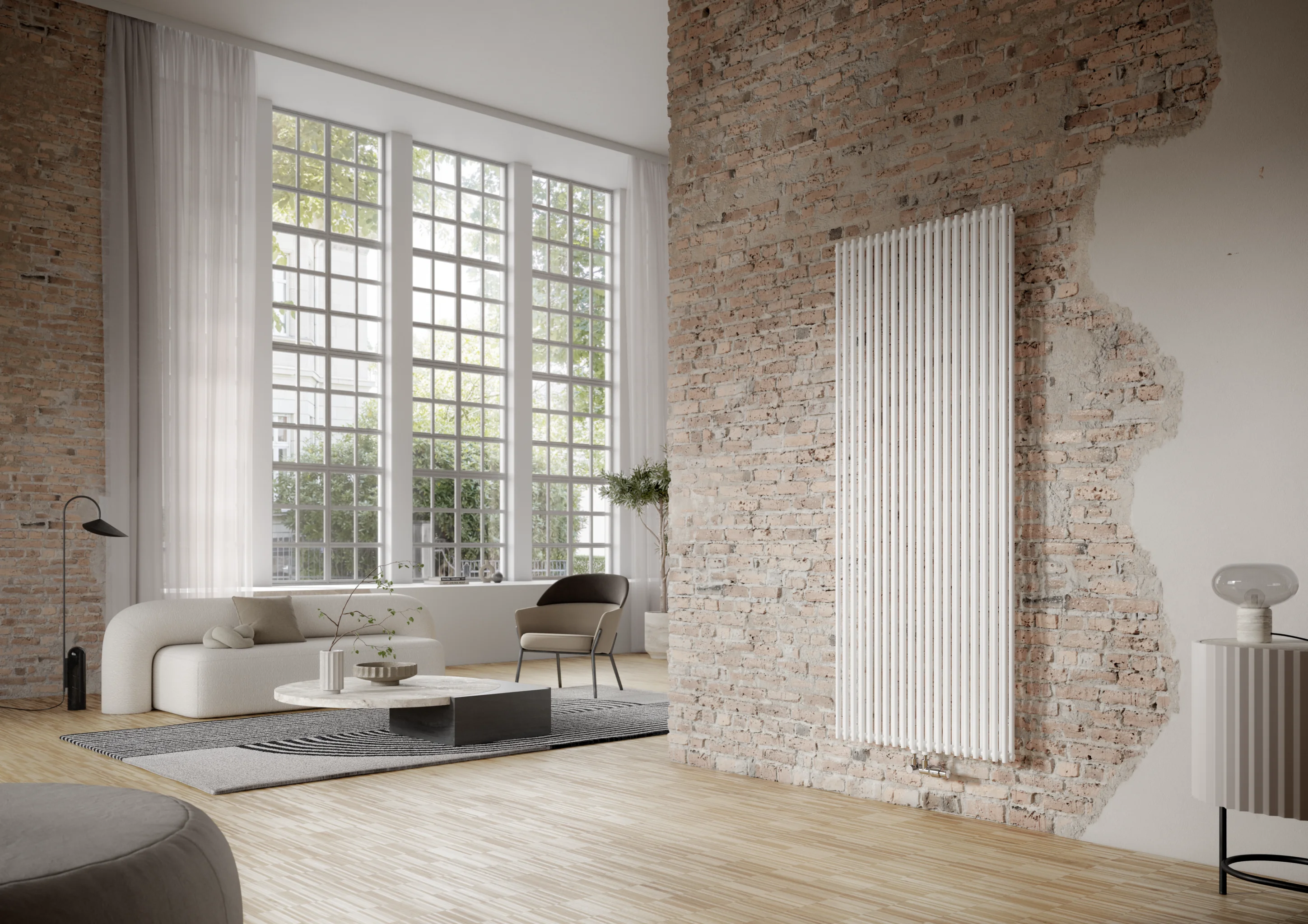 Kermi Design-Heizkörper „Pio®“ zweilagig 60,4 × 45 cm in Weiß (RAL 9016)