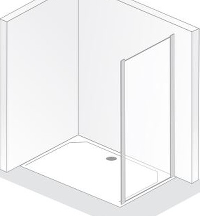 HSK teilgerahmte Seitenwand 2-teilig bodenfrei „Solida“ Glas Linea 02, Profile Alu Silber-matt, für #Türbreite#, H: 2000 mm HSK teilgerahmte Seitenwand 2-teilig bodenfrei „Solida“ Glas Linea 02, Profile Alu Silber-matt, für #Türbreite#, H: 2000 mm