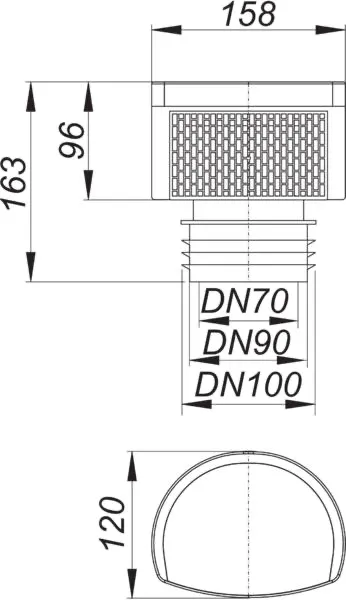 Rohrbelüfter DallVent Maxi, DN 70/DN 90/DN 100