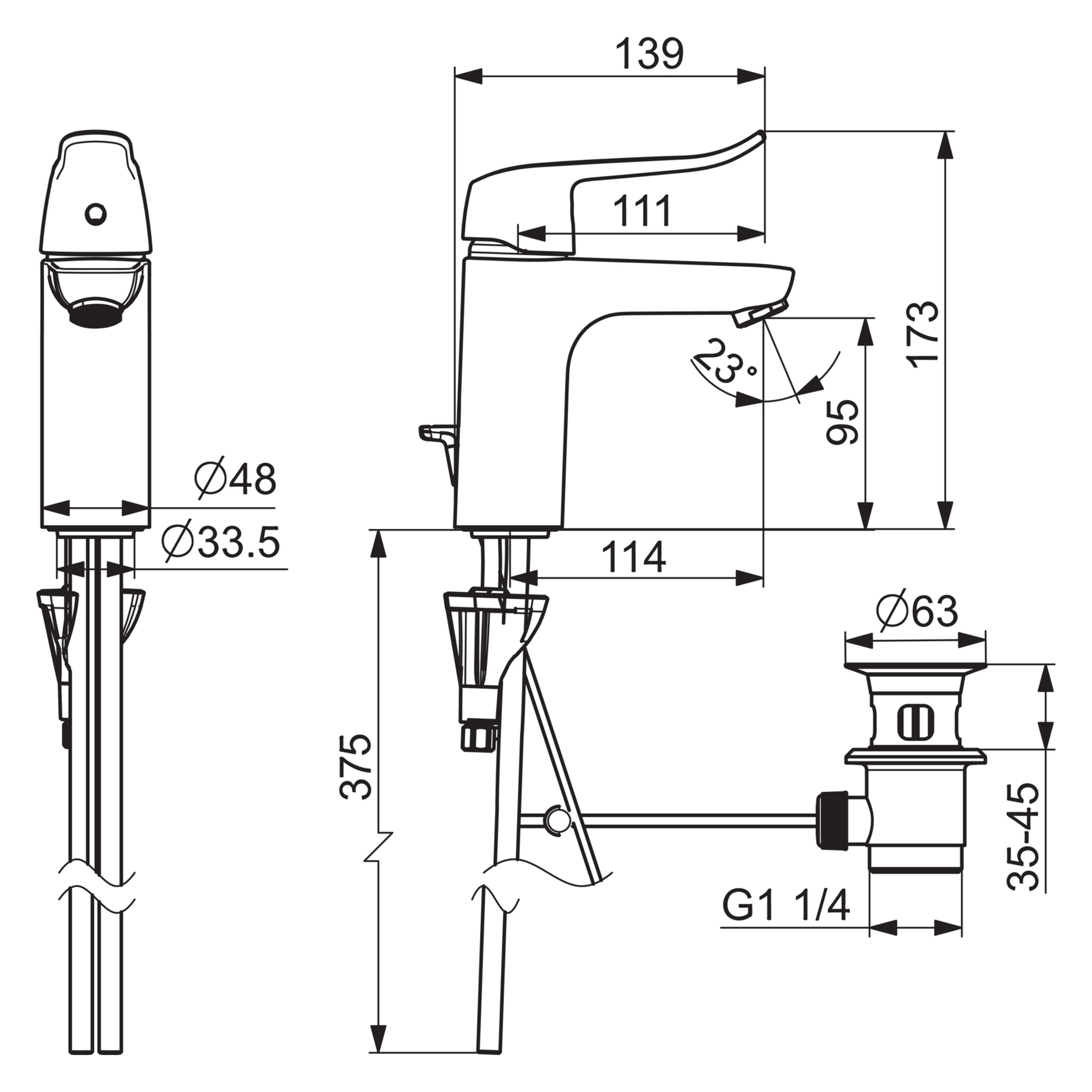 Einhebelmischer Waschtischbatterie „Clinica“ in Chrom Einhebelmischer Waschtischbatterie „Clinica“ in Chrom