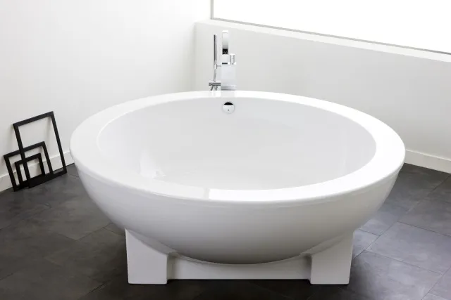 Hoesch Badewanne „Dreamscape“ freistehend rund ⌀ 180 × 60,5 cm in Weiß