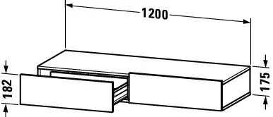 Duravit Schubkastenablage „DuraStyle“ in 120 × 18,2 × 44 cm