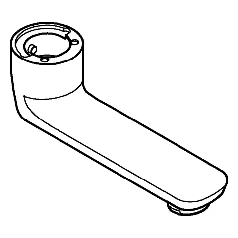 Gussauslauf 13378, Länge 115 mm, chrom Gussauslauf 13378, Länge 115 mm, chrom