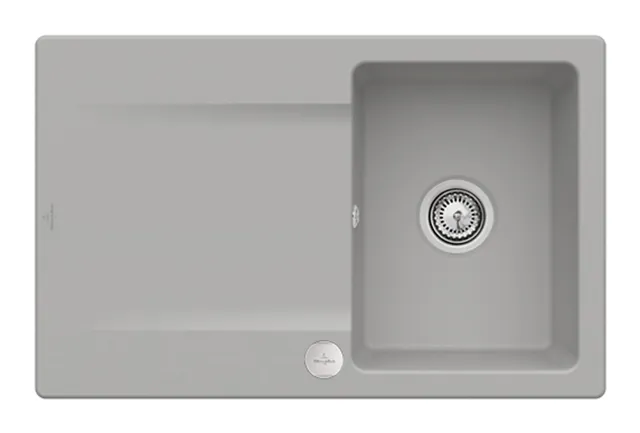 Villeroy & Boch flächenbündiges Küchenspülbecken „Siluet“ 45 flat 780 × 490 × 220 mm in Fossil