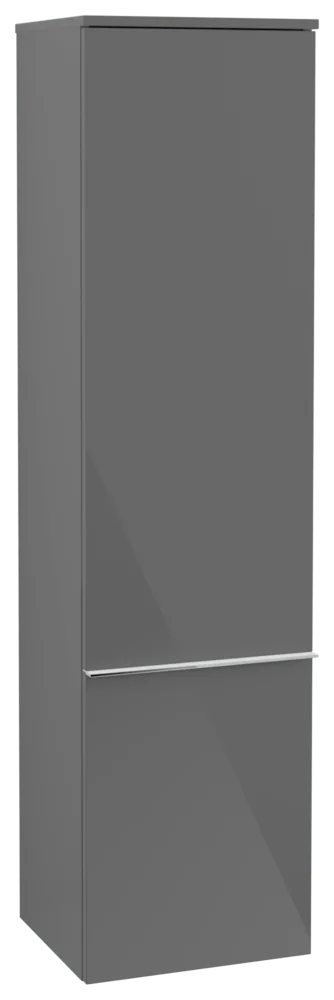 Villeroy & Boch Hochschrank Venticello, Glossy Grey, 1546x404x352 mm, Eckig, mit SoftClosing, Wandmontage Villeroy & Boch Hochschrank Venticello, Glossy Grey, 1546x404x352 mm, Eckig, mit SoftClosing, Wandmontage