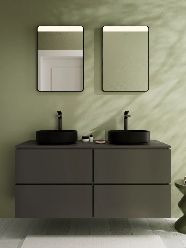 Hansgrohe Xarita Lite Q Spiegel mit horizontaler LED-Beleuchtung, IR-Sensor, Mattschwarz, Maße 500x700x30 mm Hansgrohe Xarita Lite Q Spiegel mit horizontaler LED-Beleuchtung, IR-Sensor, Mattschwarz, Maße 500x700x30 mm