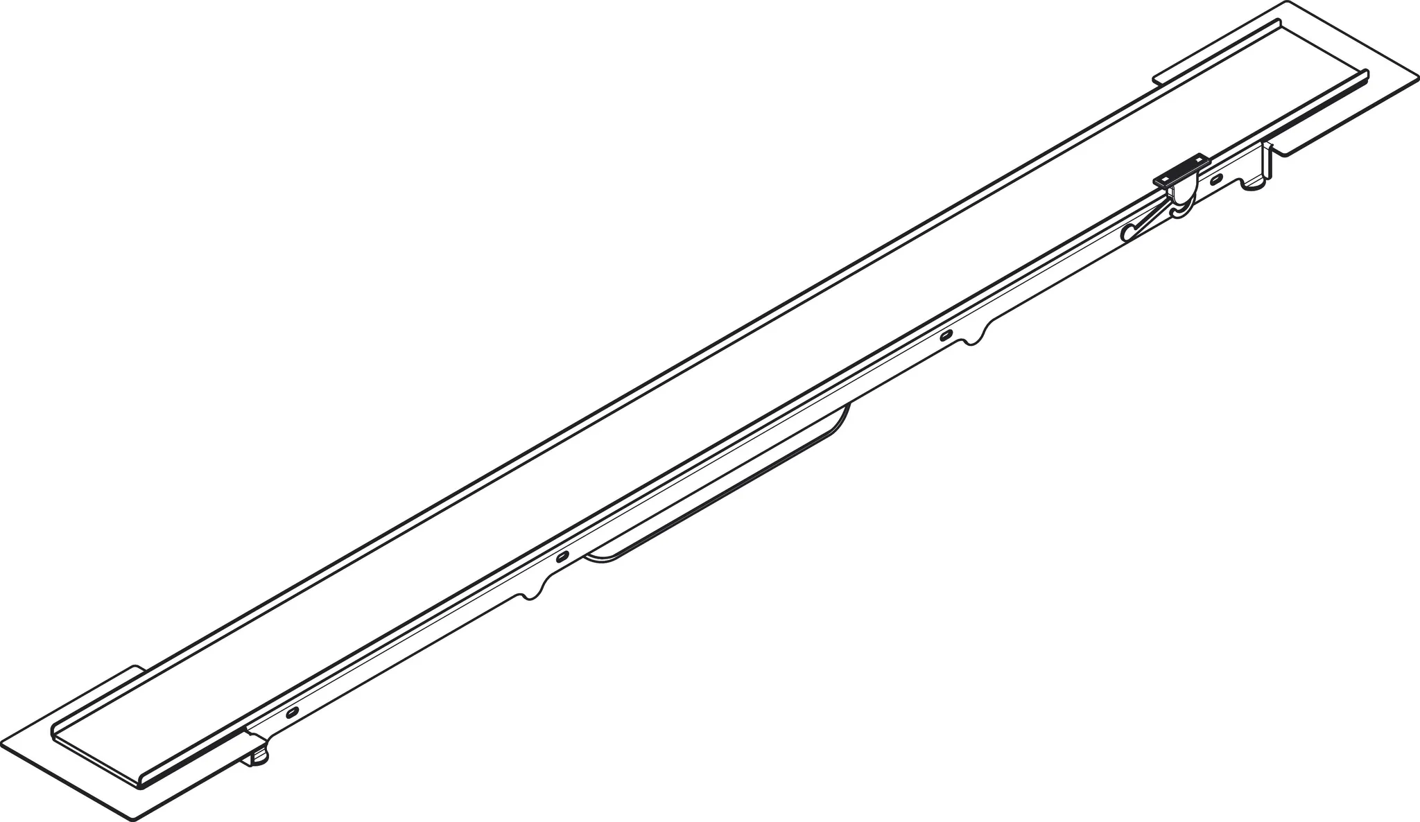RainDrain Rock Duschrinne 700 mm kürzbar und befliesbar
