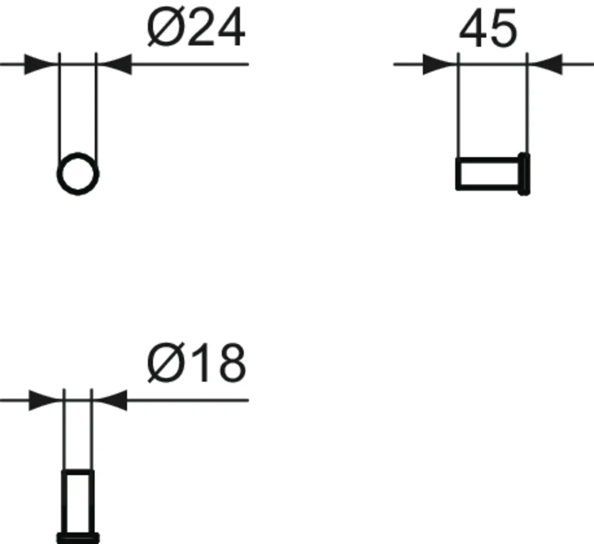 Ideal Standard Handtuchhaken „Connect“ in Befestigung verdeckt