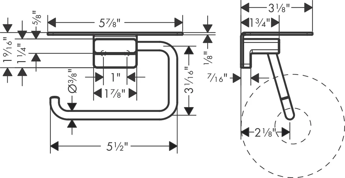 Papierrollenhalter mit Ablage AddStoris chrom Papierrollenhalter mit Ablage AddStoris chrom