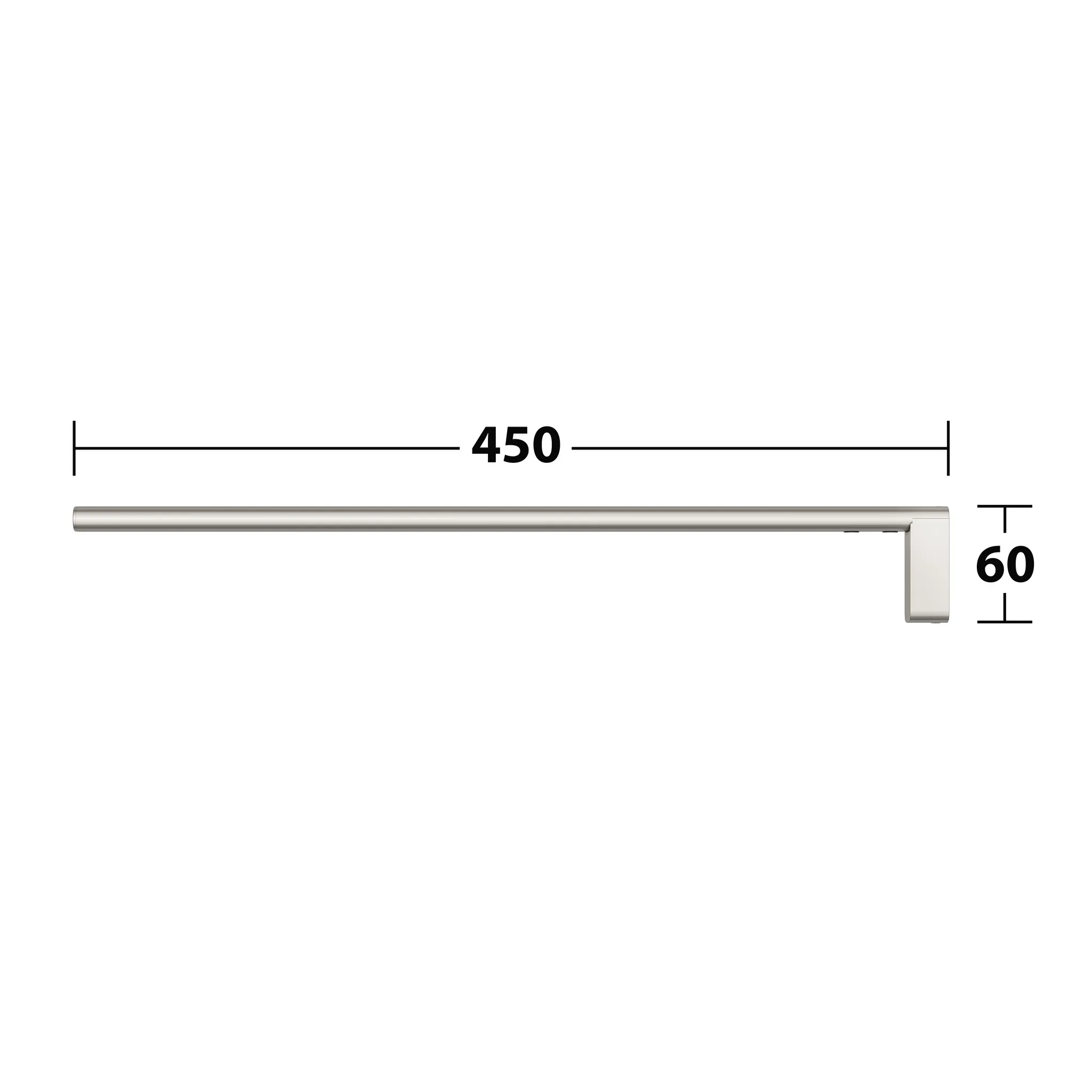 Edition 400 Handtuchhalter 450 mm Nickel gebürstet Handtuchhalter Edition 400 11520,fest 1-tlg., 450 mm, Nickel gebürstet