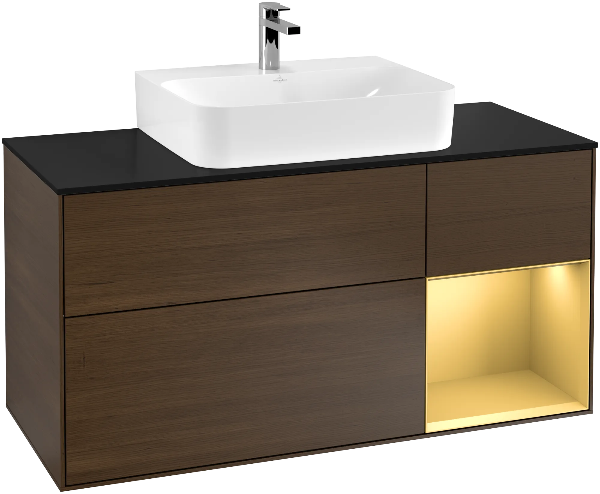 Villeroy & Boch Waschbeckenunterschrank Finion F17, 1200x603x501mm, mit Beleuchtung