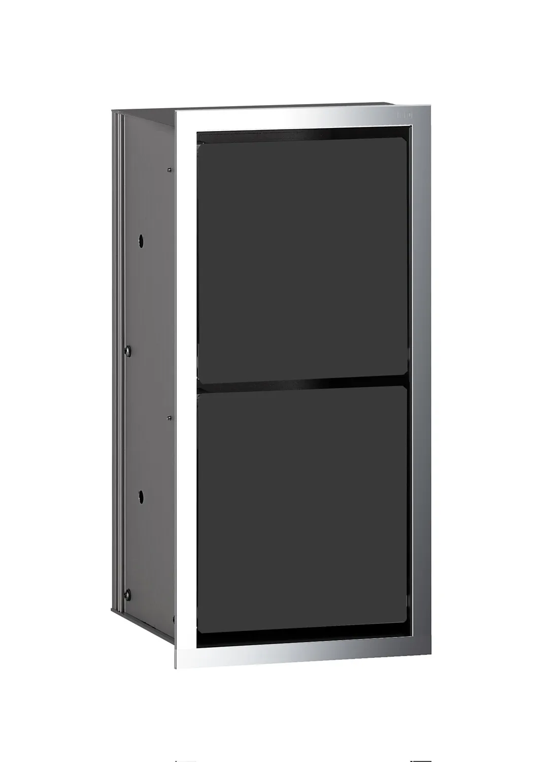 emco WC-Papier-Modul „asis module 150“ 16,8 × 33,4 × 15,3 cm in chrom / schwarz