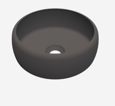 Waschtischschale „BetteCurve“ ⌀ 32 × 11,5 cm in Anthracite