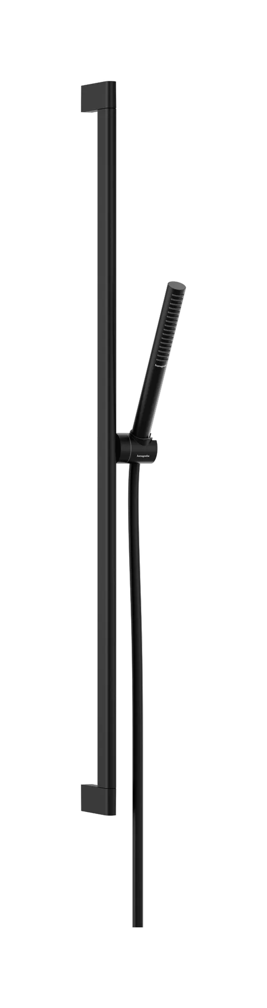 Hansgrohe Pulsify S 100 1jet EcoSmart Brauseset, schwenkbare Brausestange, 90 cm, Mattschwarz Hansgrohe Pulsify S 100 1jet EcoSmart Brauseset, schwenkbare Brausestange, 90 cm, Mattschwarz