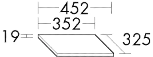 Ablageplatte Sys30 von burgbad - 352 mm breit, 325 mm tief, 19 mm hoch Ablageplatte Sys30 von burgbad - 352 mm breit, 325 mm tief, 19 mm hoch