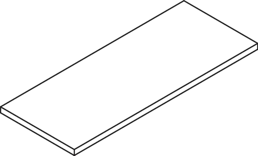 Glasplatte der Serie 477, Klarglas, mit geschliffenen Kanten, B: 287 mm, T: 116 mm, Stärke 8mm Glasplatte der Serie 477, Klarglas, mit geschliffenen Kanten, B: 287 mm, T: 116 mm, Stärke 8mm