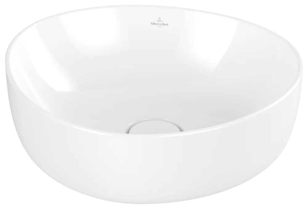 Villeroy & Boch Aufsatzwaschbecken Antao 400x395x145 mm, weiß Alpin CeramicPlus, asymmetrisch, glänzend, TitanCeram