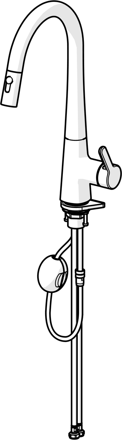 Hansa Einhand-Küchenarmatur „Designo Style“ Ausladung 231 mm in chrom Hansa Einhand-Küchenarmatur „Designo Style“ Ausladung 231 mm in chrom