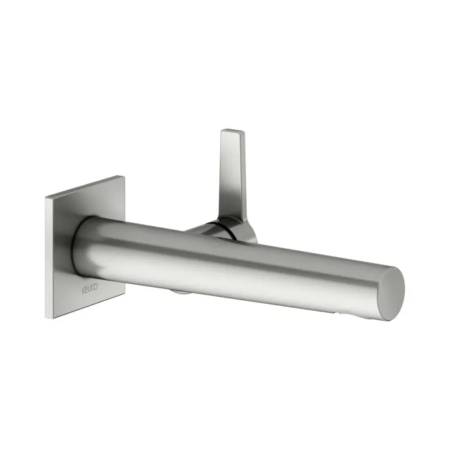 KEUCO EDITION 11 Einhebel-Waschtischmischer Unterputz 1 Loch für Wandmontage Ausladung 197 mm Edelstahl-finish KEUCO EDITION 11 Einhebel-Waschtischmischer Unterputz 1 Loch für Wandmontage Ausladung 197 mm Edelstahl-finish
